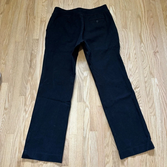 Lauren Ralph Lauren | Black Pants with Gold Tone Trim Side Buckle EUC  Size 10 - Picture 8 of 9